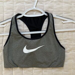 Nike Black and Gray Dri-FIT Sports Bra